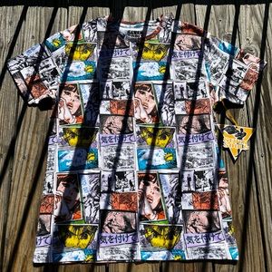 Seven Souls Graphic Comic Book Collage Print T Shirt Men's Size XL NWT
